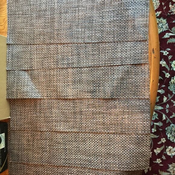 SET OF 6 Placemats! Rattan Weave w Sheen! - Picture 2 of 16